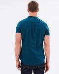 Teal Oxford Grandad Collar Shirt